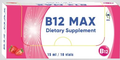 B12 MAX ( oral vial solution):
1000 mcg B12
