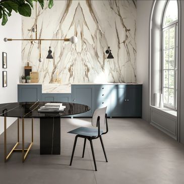book matching Italian porcelain slab solid surface from Fondovalle in Italy at Royal Stone in LA 