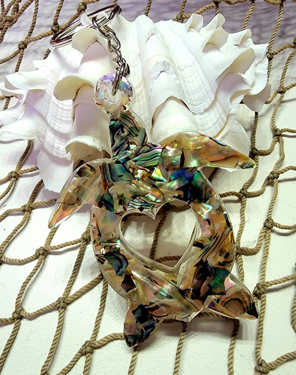 Abalone Sea Turtle Keychain