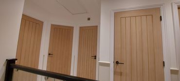 Oak internal doors fitted