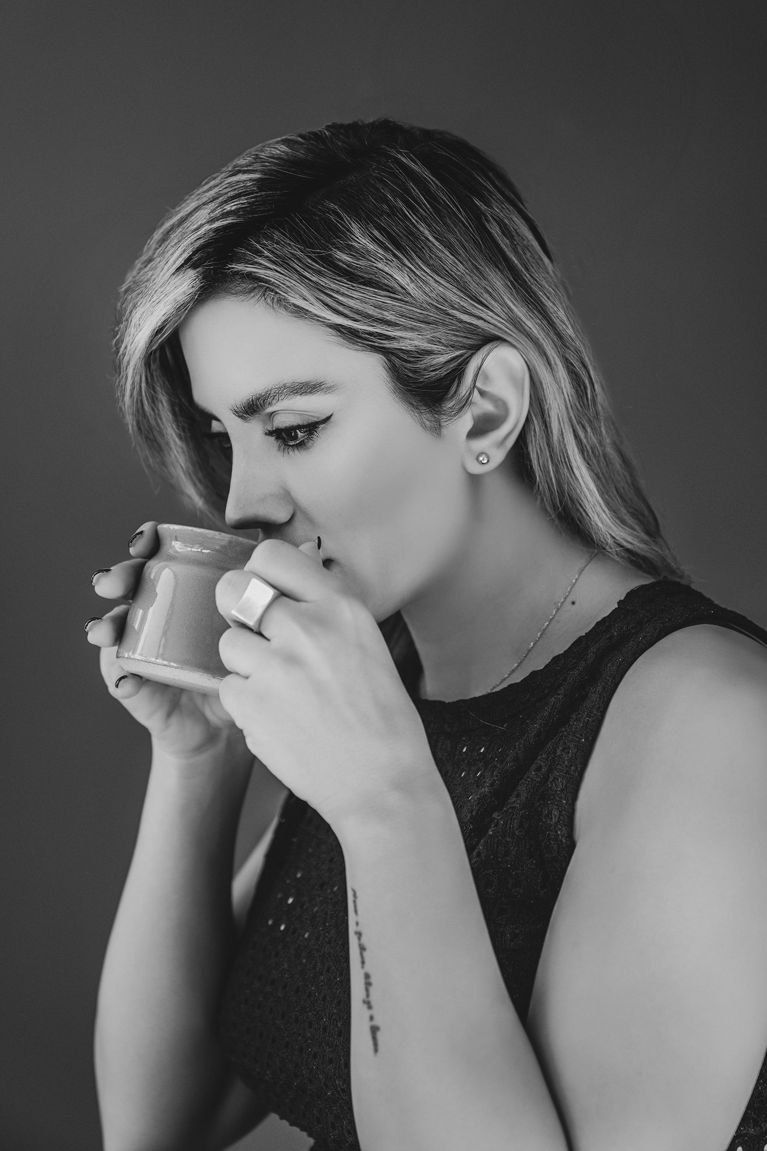 Luxury women portrait session in Toronto studio . 