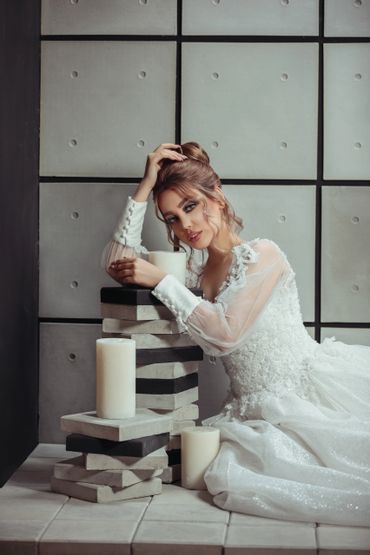 Glamorous bridal beauty look for wedding ceremony in Toronto