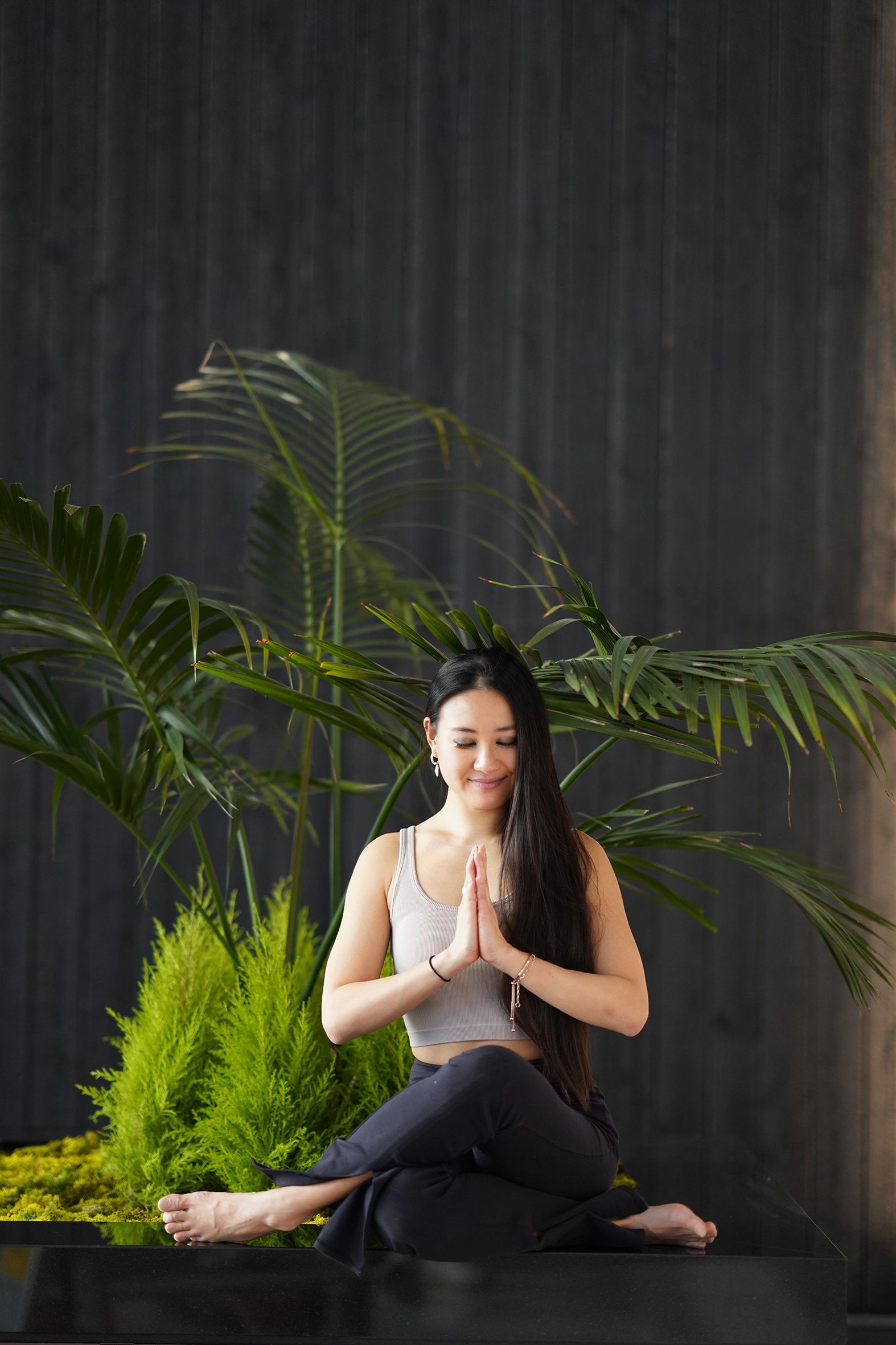 Modern yoga lifestyle portrait in city streets of North York