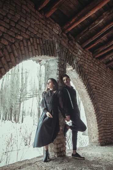 Natural light wedding couple portrait in GTA