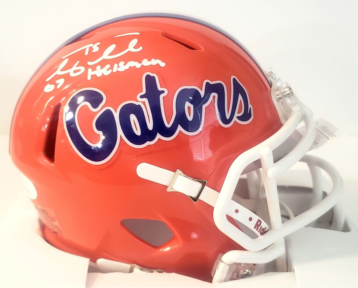 Tim Tebow Florida Gators Signed Autographed Football Mini Helmet COA –