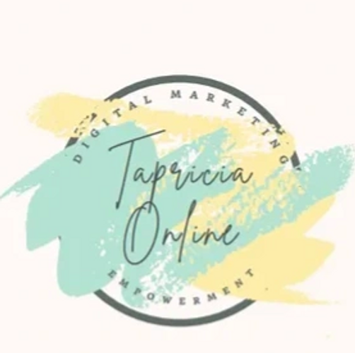 Logo Tapricia Online and Beside it says Marketing You and Your Business