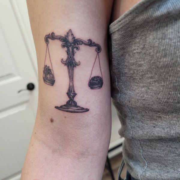 balance justice tattoo