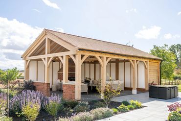 Oak Frame Gazebo for All-Year Outdoor Living
