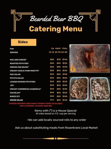 CATERING MENU & PRICING - SIDES