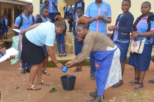 demonstration during Global handwashing Day in Bamenda Cameroon.