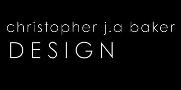 Logo for Christopher J.A. Baker Design with minimalist black and white style.