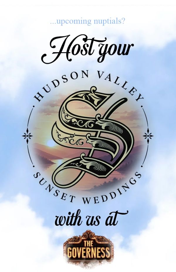 Host your Hudson Valley sunset wedding at The Governess.