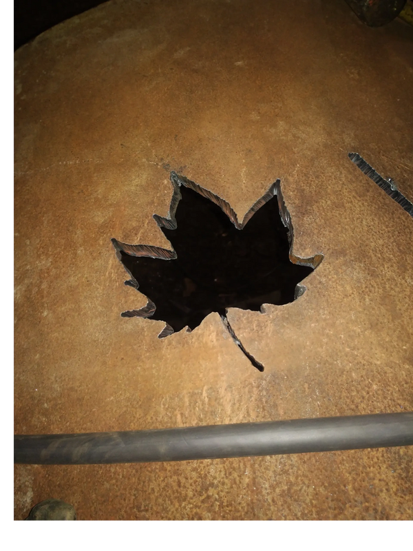 Freehand Plasma Cut Canada Leaf 