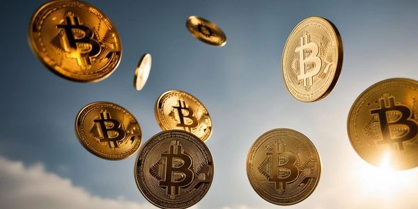 Bitcoin, gold coins, crypto investment, investing