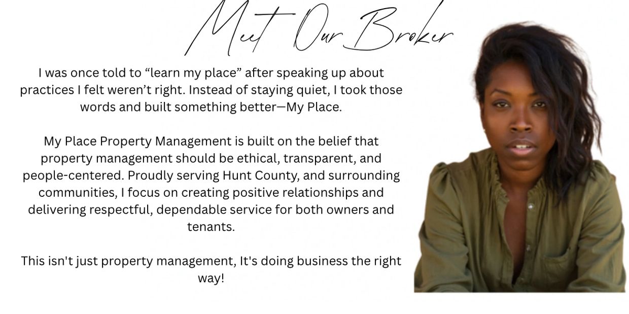 Profile of a confident woman introducing ethical property management services.