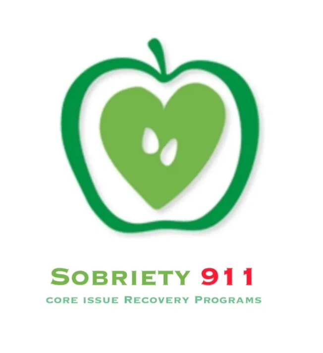 Sobriety 911 Apple Core Logo Green