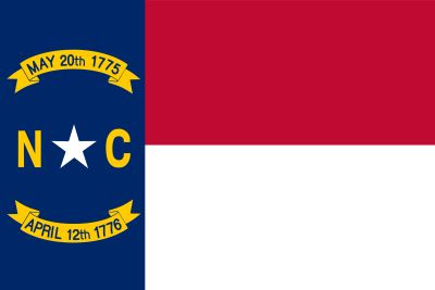 Flag of North Carolina, USA.