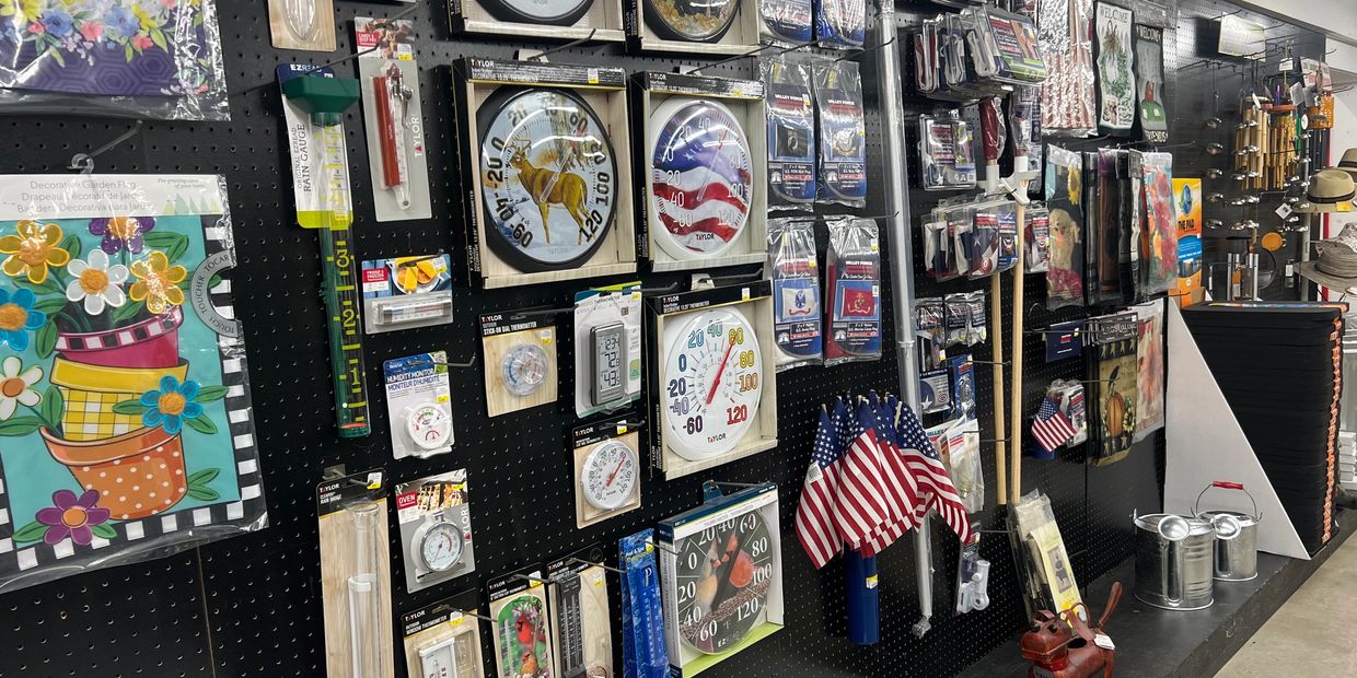 Grills and Grill Supplies, Propane tanks and propane refill, Pool and Spa Supplies, Pond Supplies, Bee Keeping Supplies, Maple Sugaring Supplies, statuary, flags, wind spinners, bird baths, fountains