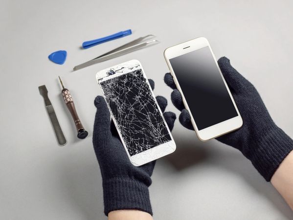 Technician or engineer preparing to repair and replace new screen broken