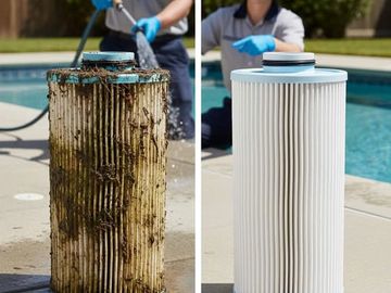 A dirty filter makes your pump work harder, wastes energy, and leaves your water cloudy. Regular fil