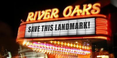 River Oaks Theatre on Gray Street in Houston, Texas. 