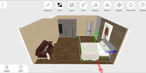 Any furnishing 3D model can be moved and modified