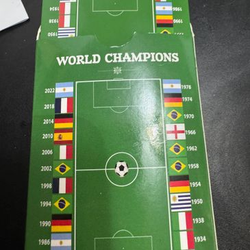 World champions cup. Playing cards. Copyright 