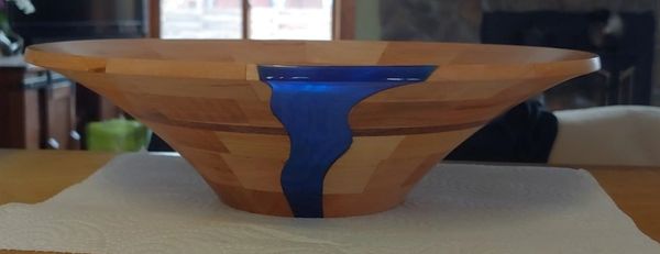 Resin & Segments Wood Bowl