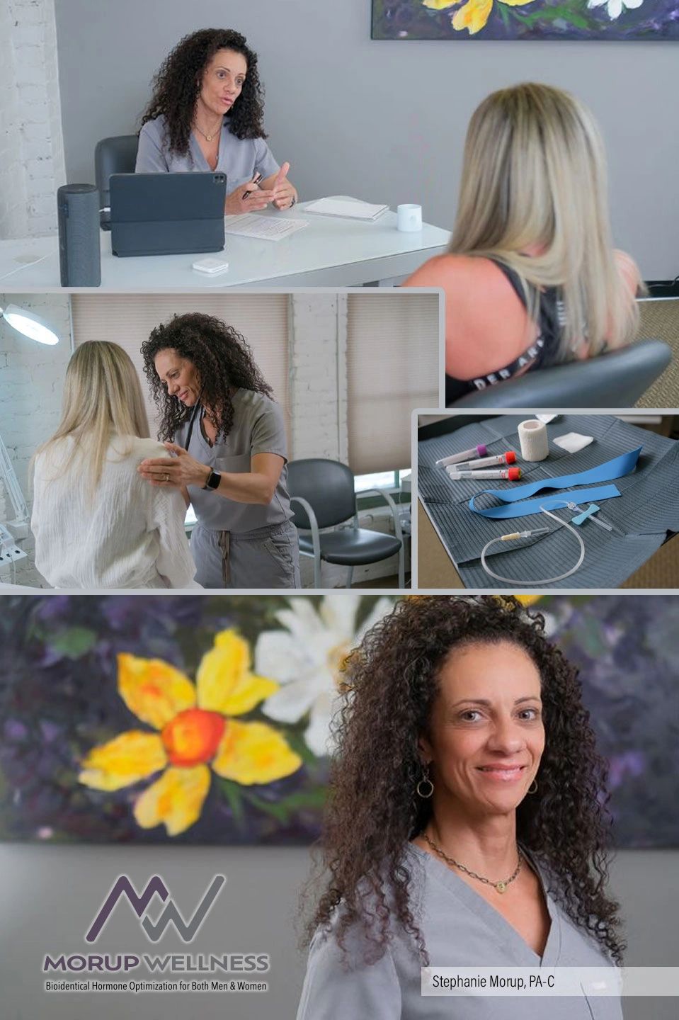 Clean, professional medical spa treatment room with neutral tones at MorUp Wellness in Billings