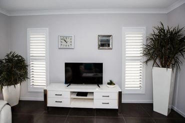 Shutter Force plantation shutters in living room