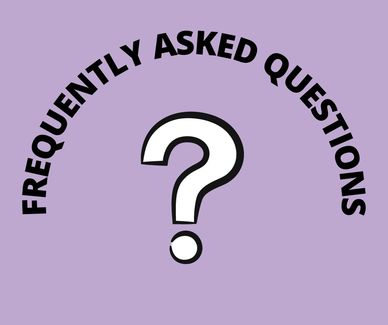 A big white question mark with frequently asked questions wrapped around