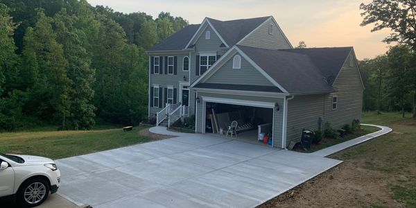 Concrete driveway