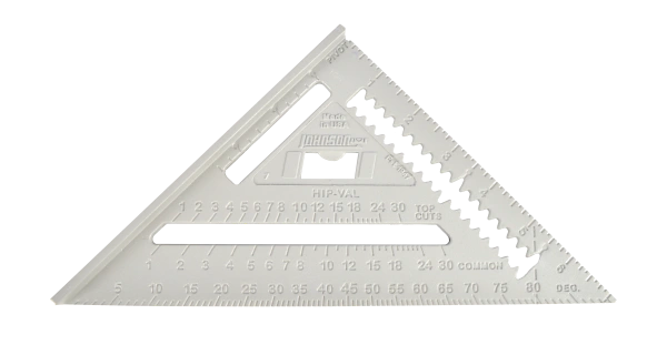 Alim Rafer Johnson RAS-1 7in. Johnny Square Alum Rafter Angle Square w/Manual