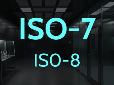 ISO-7 and ISO-8 cleanroom standards displayed.