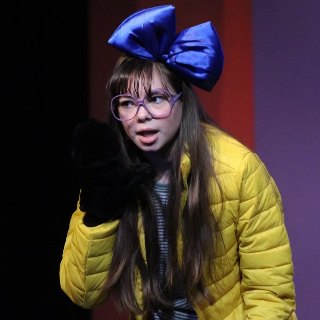Claire Fellows as Junie in JUNIE B. JONES IS NOT A CROOK at Raleigh Little Theatre. Photo by Jeannine Borzello.