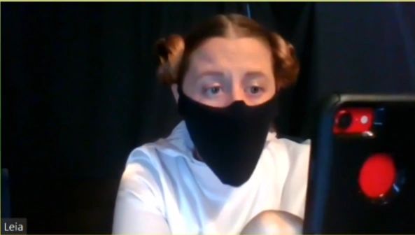 Rachel Custer as Red 1/Leia in "Adventures of the Red Wolves."