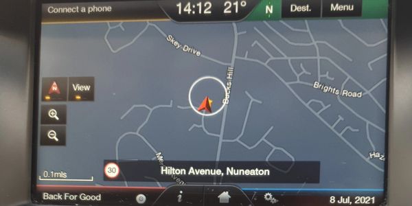 satellite navigation added to a ford sync 2 screen