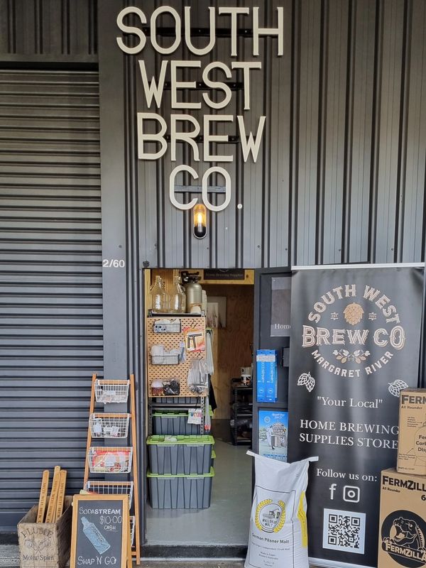 Front of South West Brew Co, Home Brewing Supplies, Cowaramup