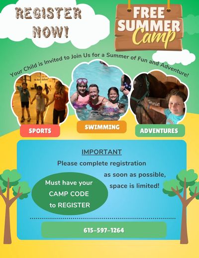 Free summer camp offering sports, swimming, and adventures for kids. Register now!