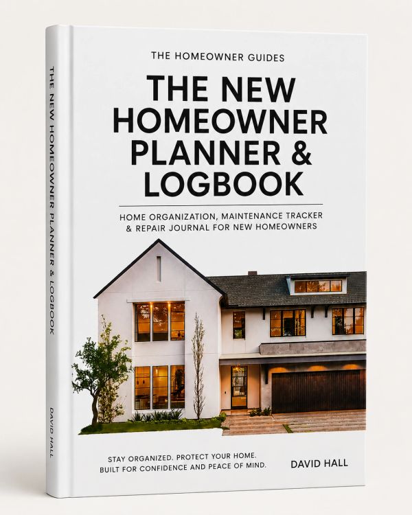 Book titled The New Homeowner Planner &amp; Logbook by David Hall.