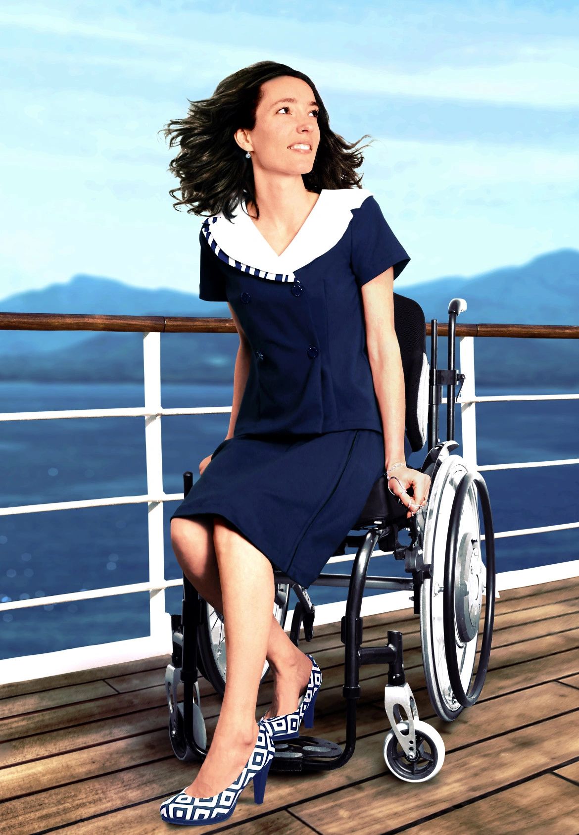 Wheelchair user model enjoying cruise
