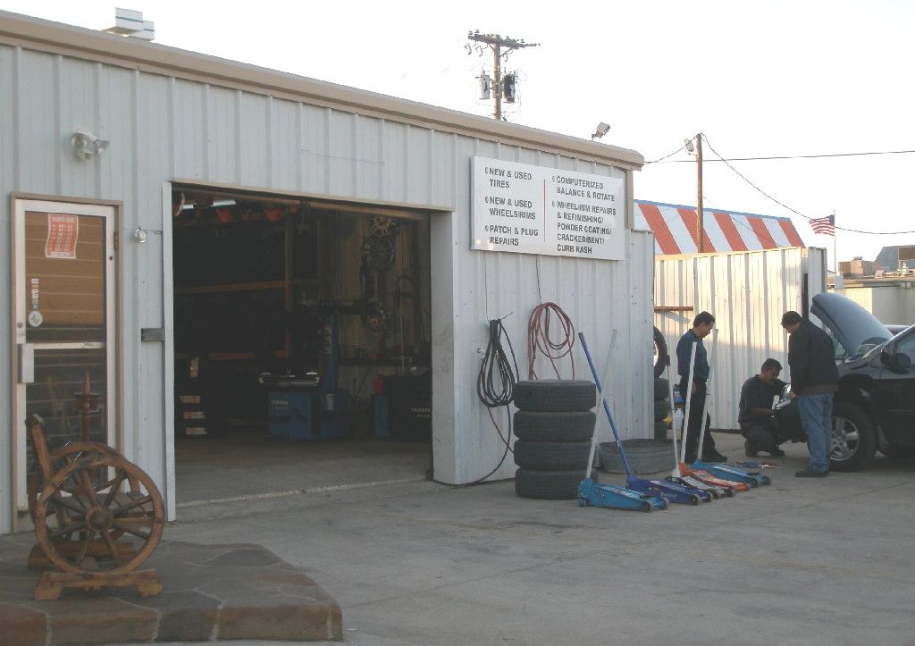 Tire shop providing new and used tires, tire and rim repairs