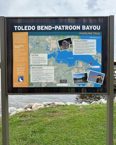 TPW Patroon Bayou Paddle Trail Map at Holly Park Marina