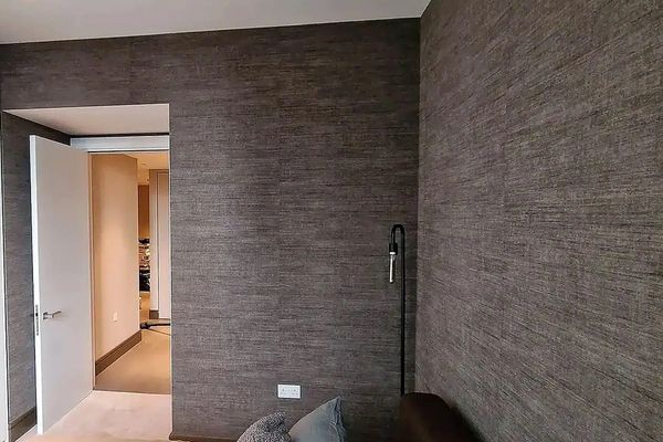 Textured feature wall with clean interior finish
