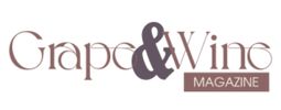 Logo of Grape &amp; Wine Magazine in elegant typography.