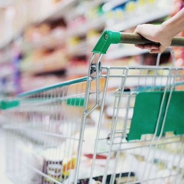 Supermercado, góndola, productos alimenticios, regulación alimentaria