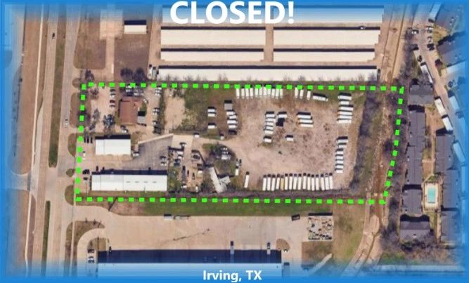 Aerial view of closed site in Irving, TX.