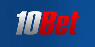 10Bet logo on a blue background.