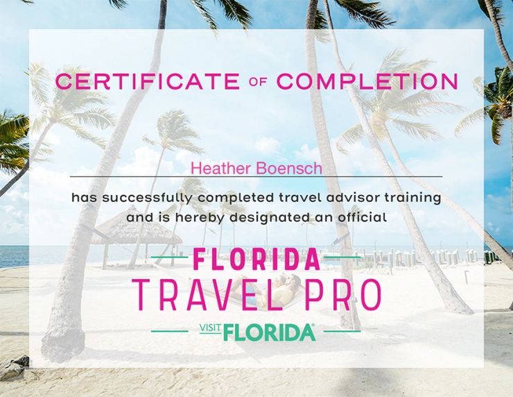 Florida Travel PRO Diploma – Heather Boensch