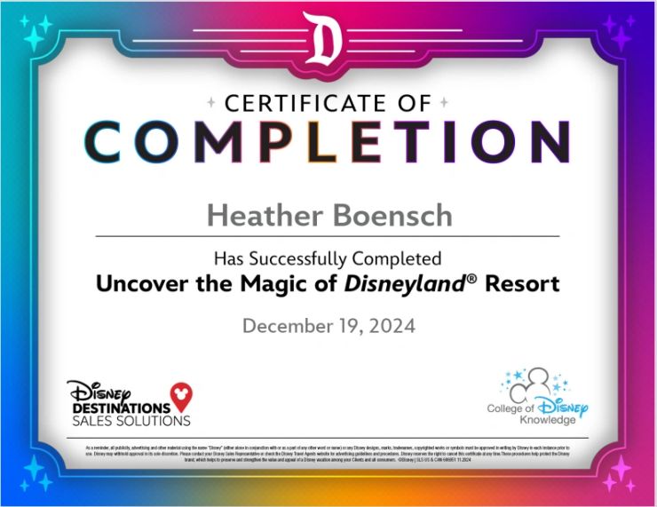 Certification – December 2024